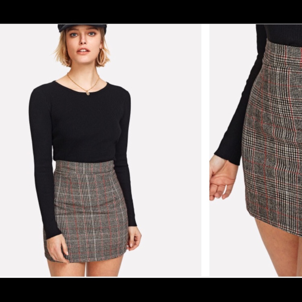 Sheik mini plaid skirt